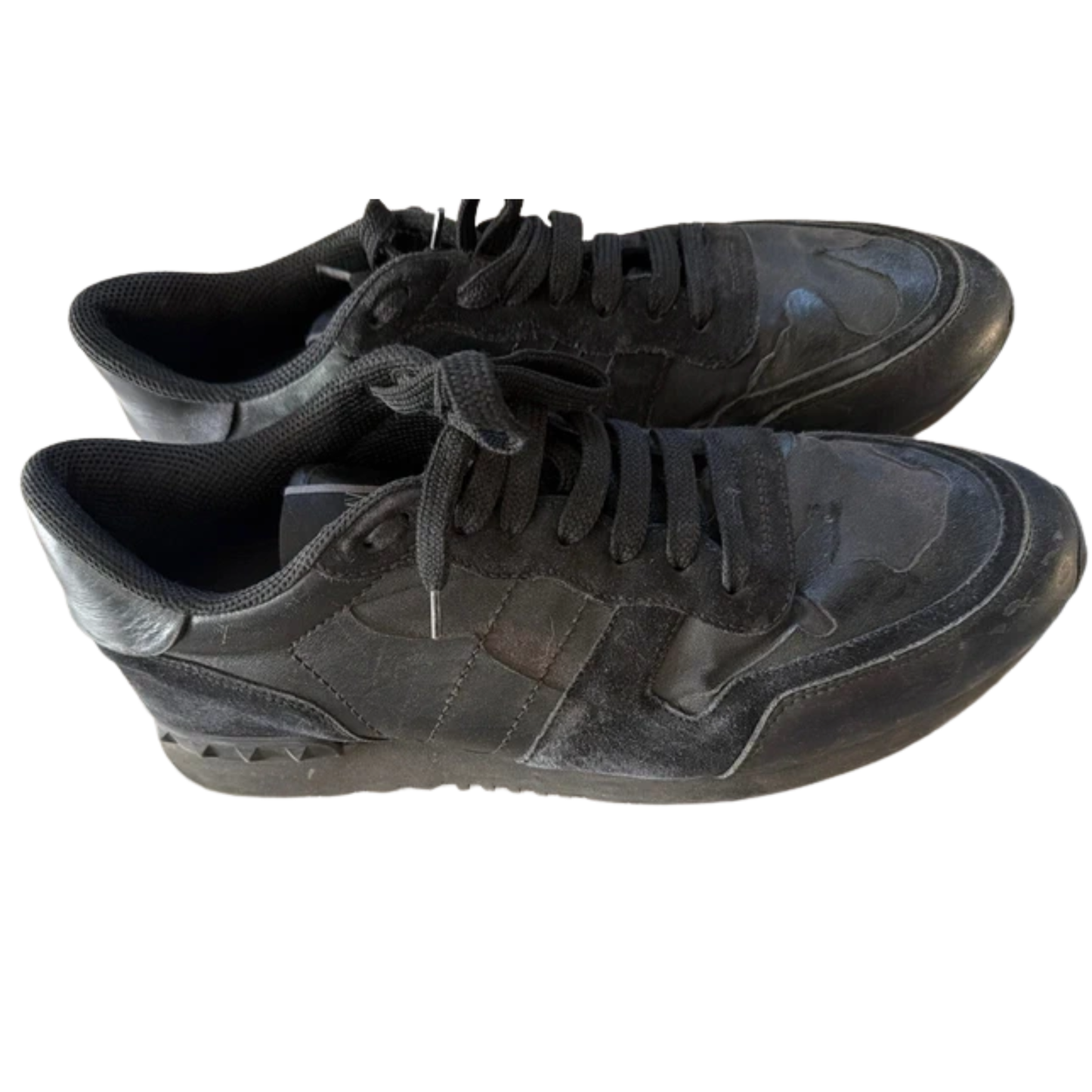 Valentino Camoflage Rockrunner Sneakers (Black )
