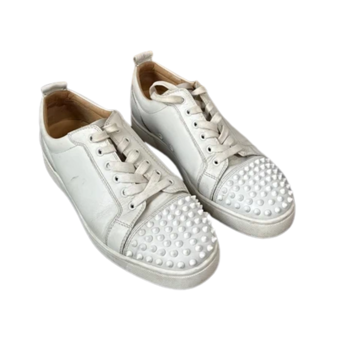 Christian Louboutin Louis Junior Spike Sneakers (White)