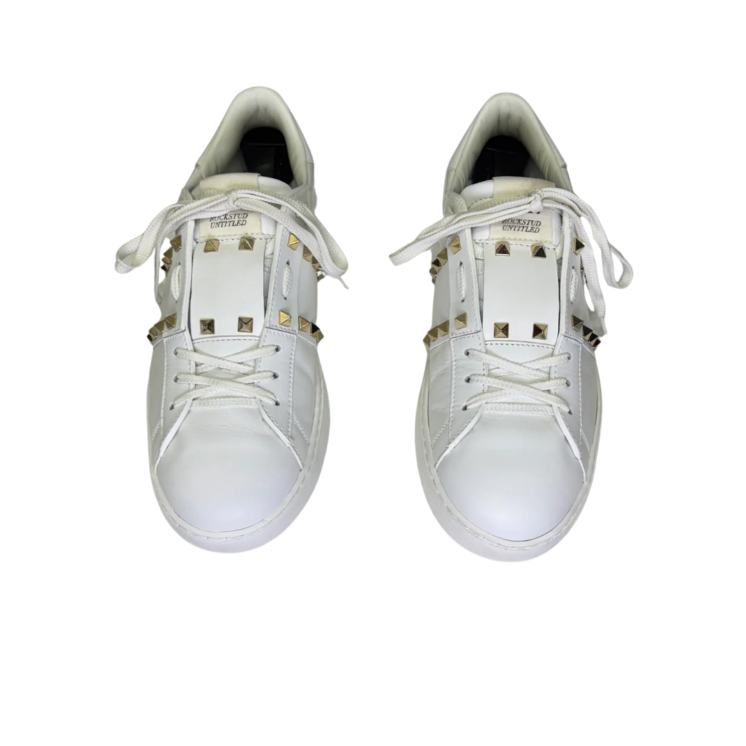 Valentino Garavani Rockstud Open Sneakers (White)