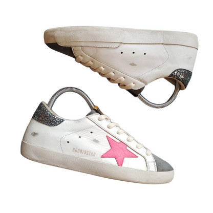 Golden Goose Superstar Sneakers (White Pink) (Women's)
