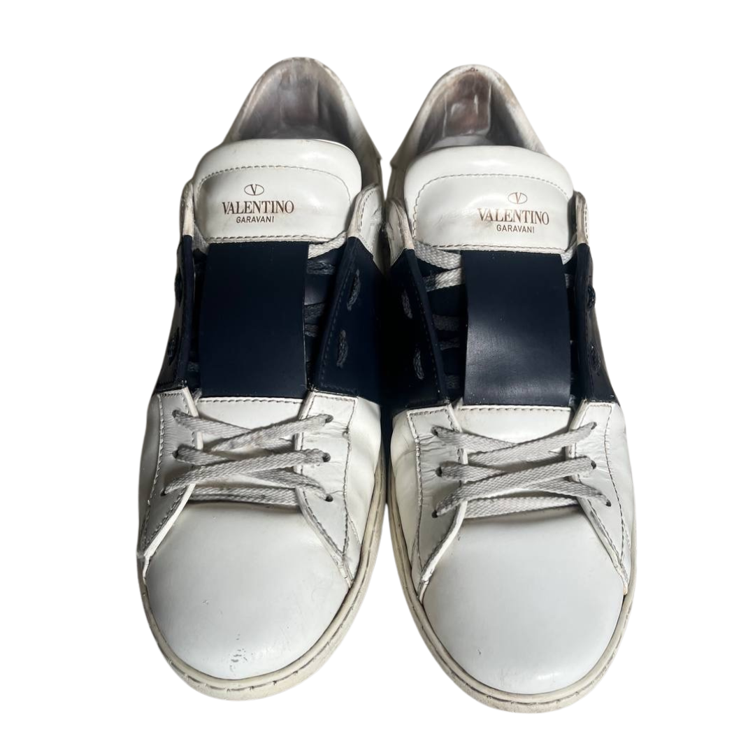 Valentino Garavani Open Sneakers (White Navy)
