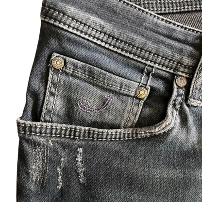 Jacob Cohën 622 Distressed Slim fit Jeans (Dark Grey)