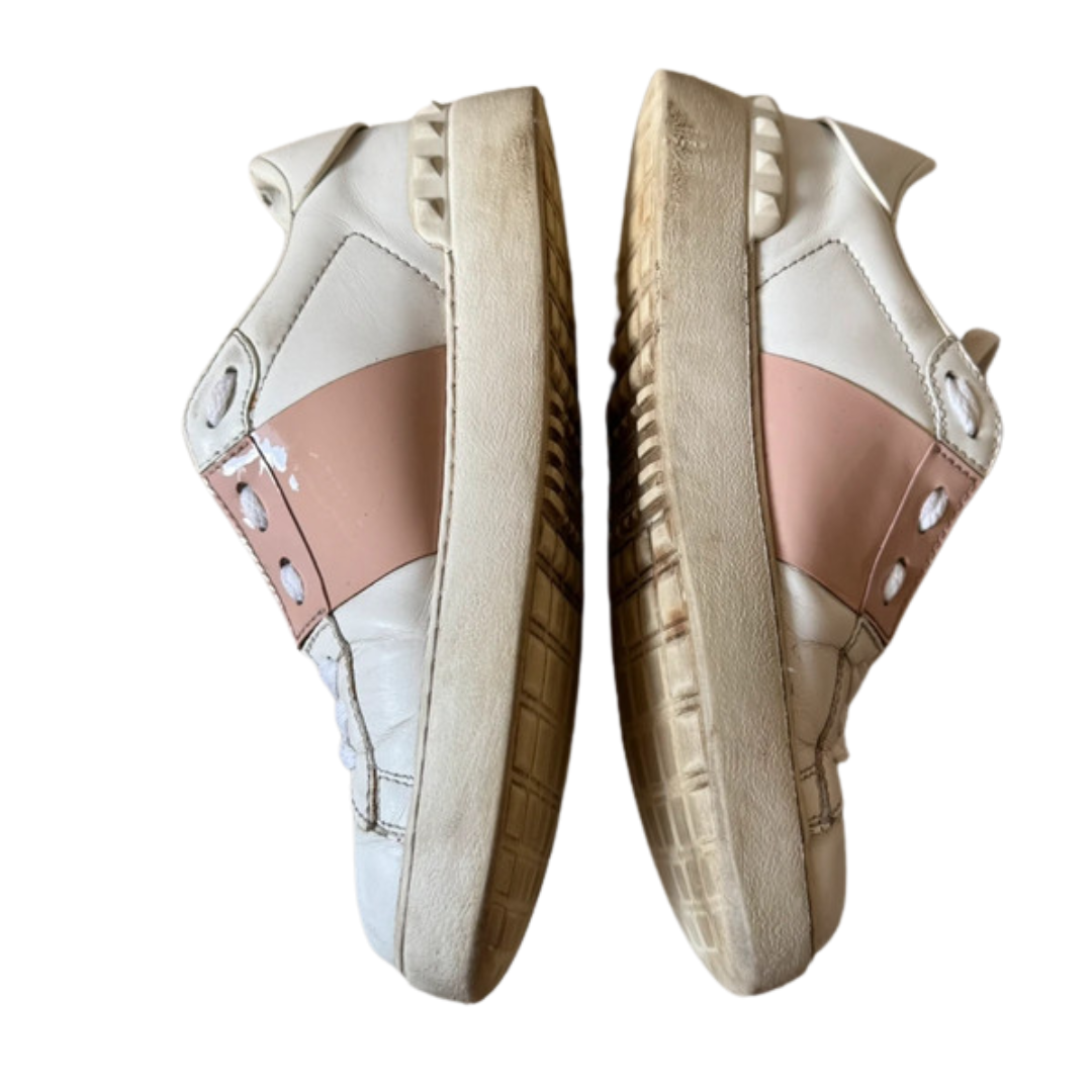 Valentino Garavani Open Sneakers (White Pink) (Womens)