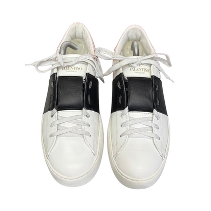 Valentino Garavani Open Sneakers (White Black) (Womens)