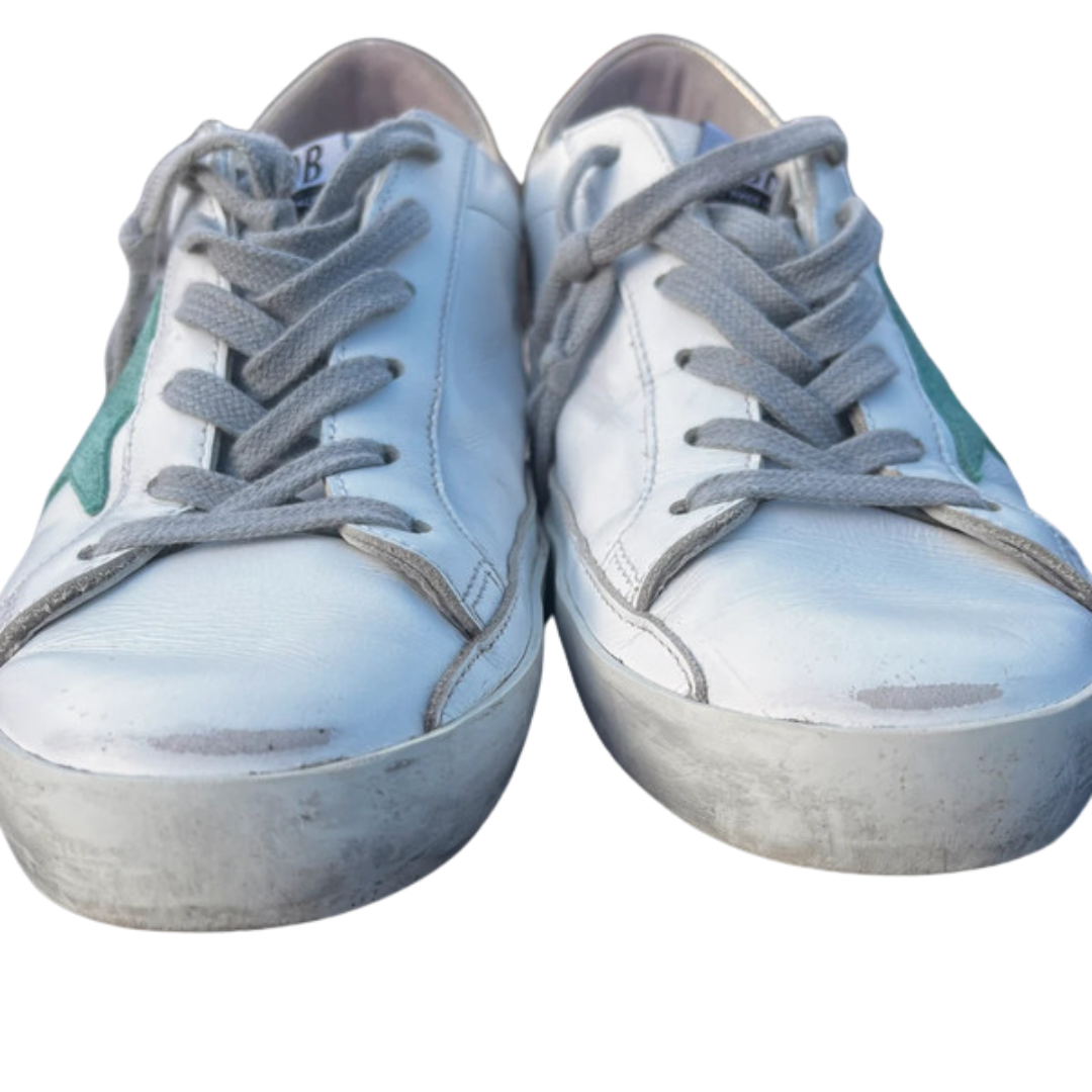 Golden Goose Superstar Sneakers (Gold Heel) (Women's)