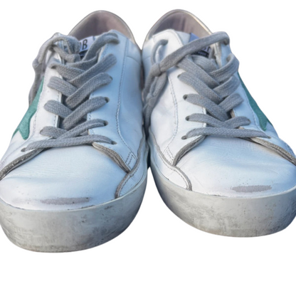 Golden Goose Superstar Sneakers (Gold Heel) (Women's)