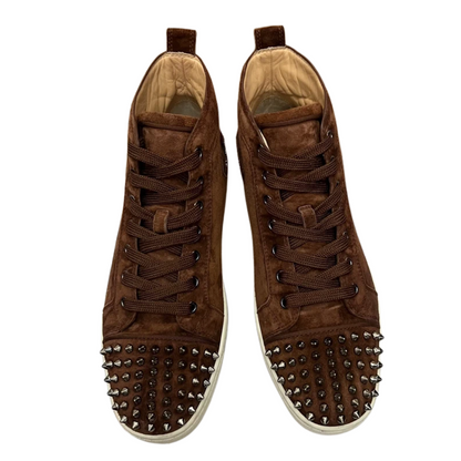 Christian Louboutin Louis Spike High Top Sneakers (Brown)