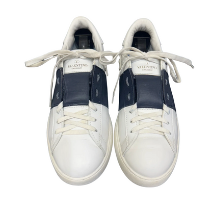 Valentino Garavani Open Sneakers (White Navy) (Womens)