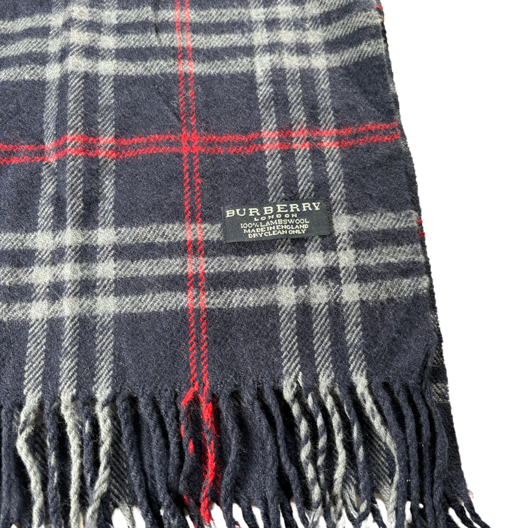 Burberry Scarf (Navy) (Vintage)