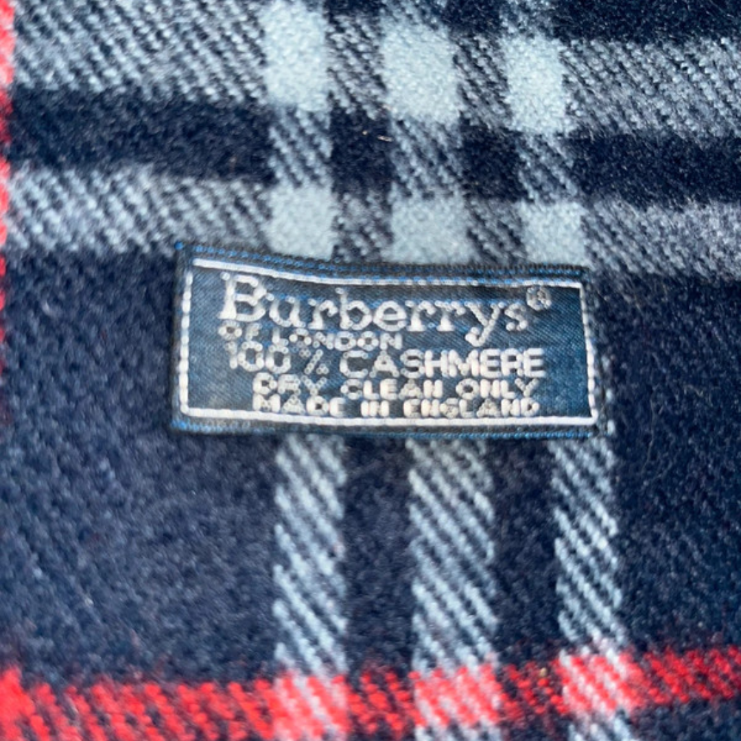 Burberry Scarf (Navy) (Vintage)