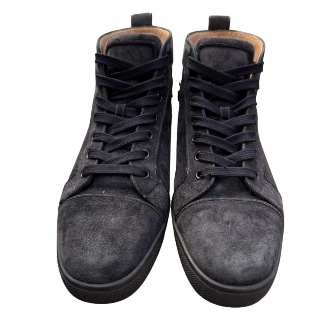 Christian Louboutin Louis High Top Sneakers (Dark Grey)