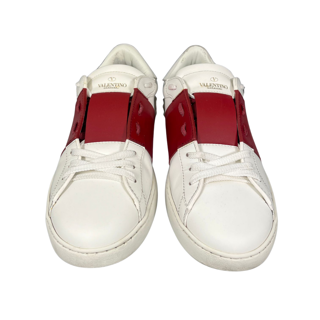 Valentino Garavani Open Sneakers (White Red)