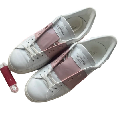 Valentino Garavani Open Sneakers (Patent Pink) (Womens)