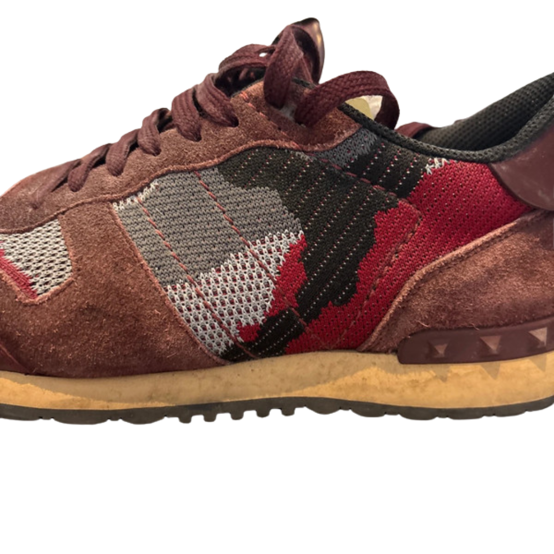 Valentino Garavani Rockrunner Sneakers (Burgundy)