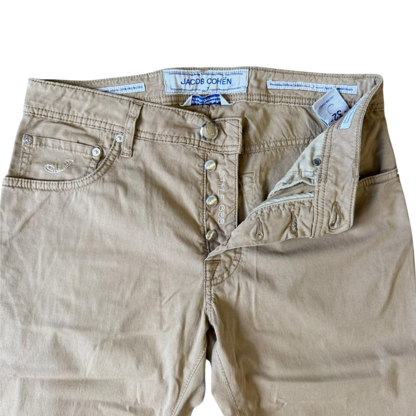 Jacob Cohën 688 Slim fit Jeans (Beige) (New)