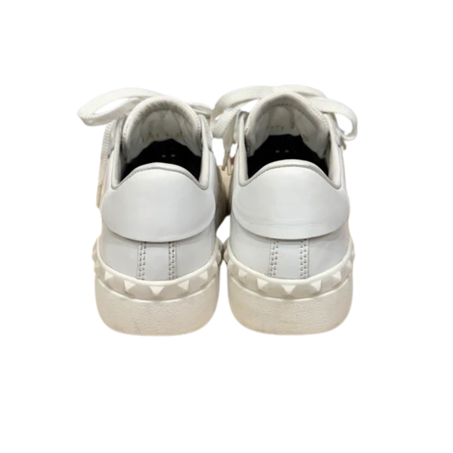Valentino Garavani Rockstud Open Sneakers (White Gold) (Womens)
