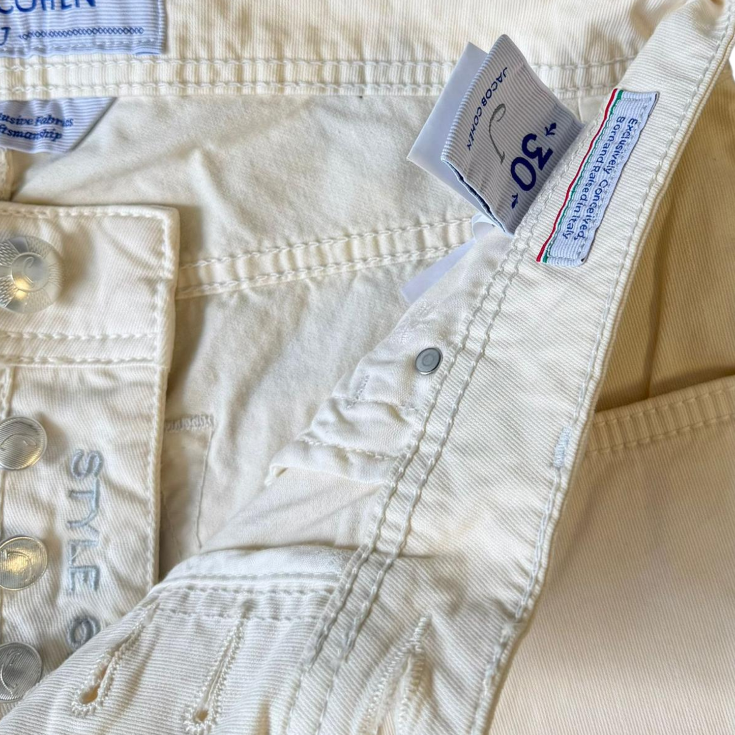 Jacob Cohën 622 Slim fit Jeans (Cream) (New)