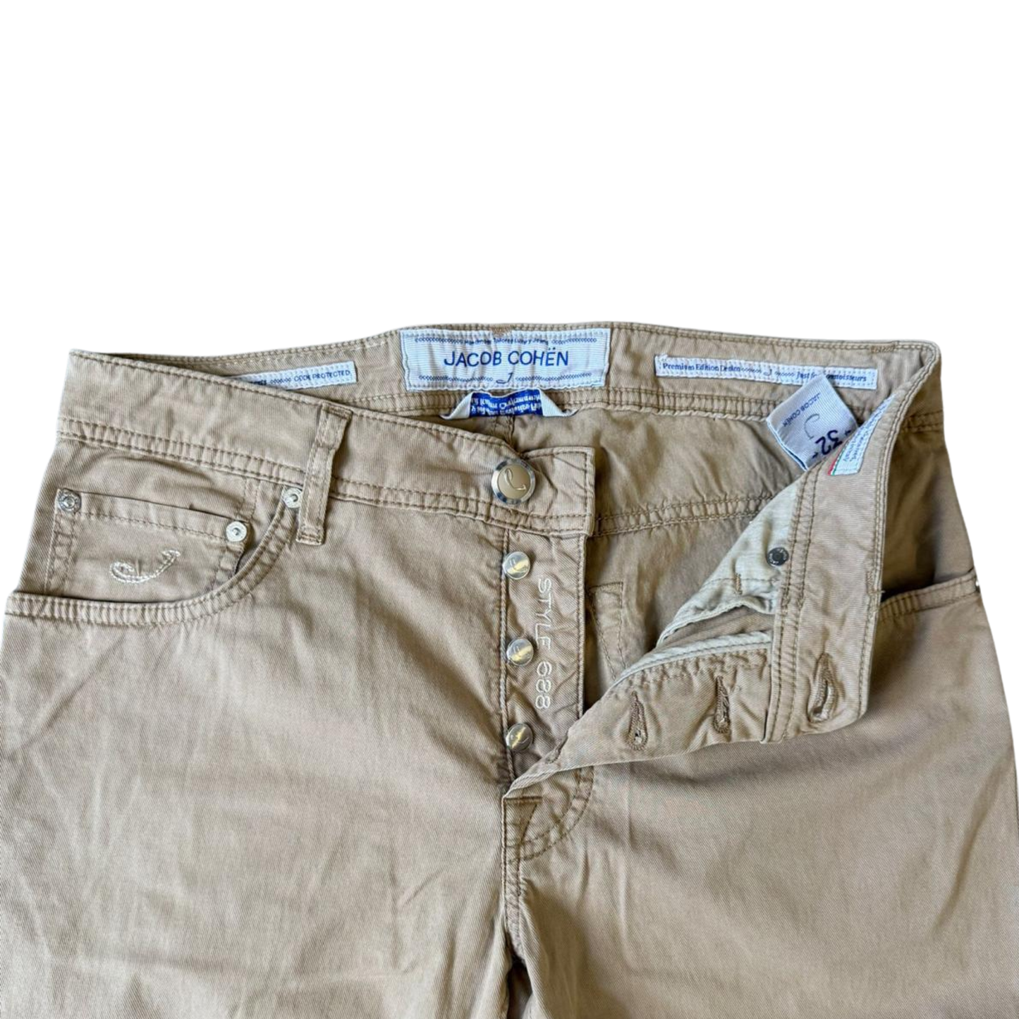 Jacob Cohën 688 Slim Fit Jeans (Beigie) (New)