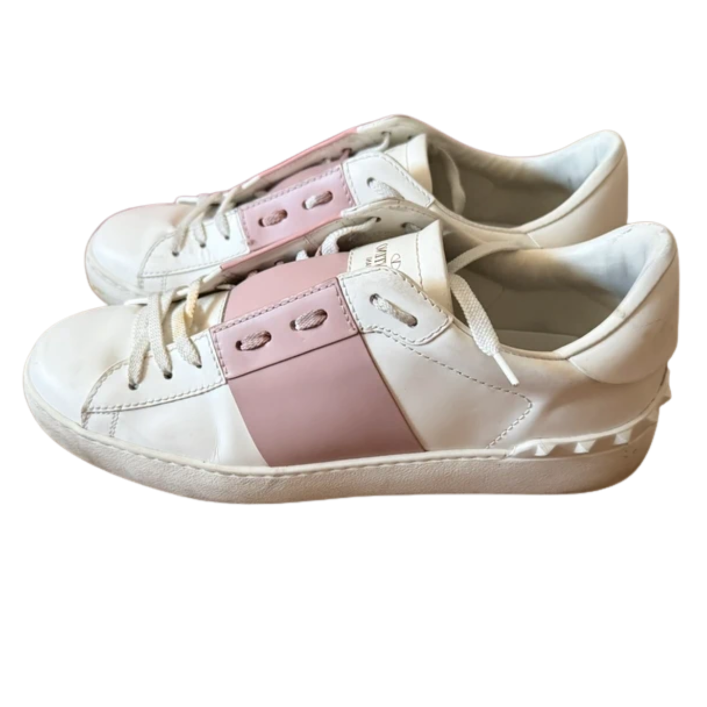 Valentino Garavani Rockstud Open Sneakers (Pink) (Womens)