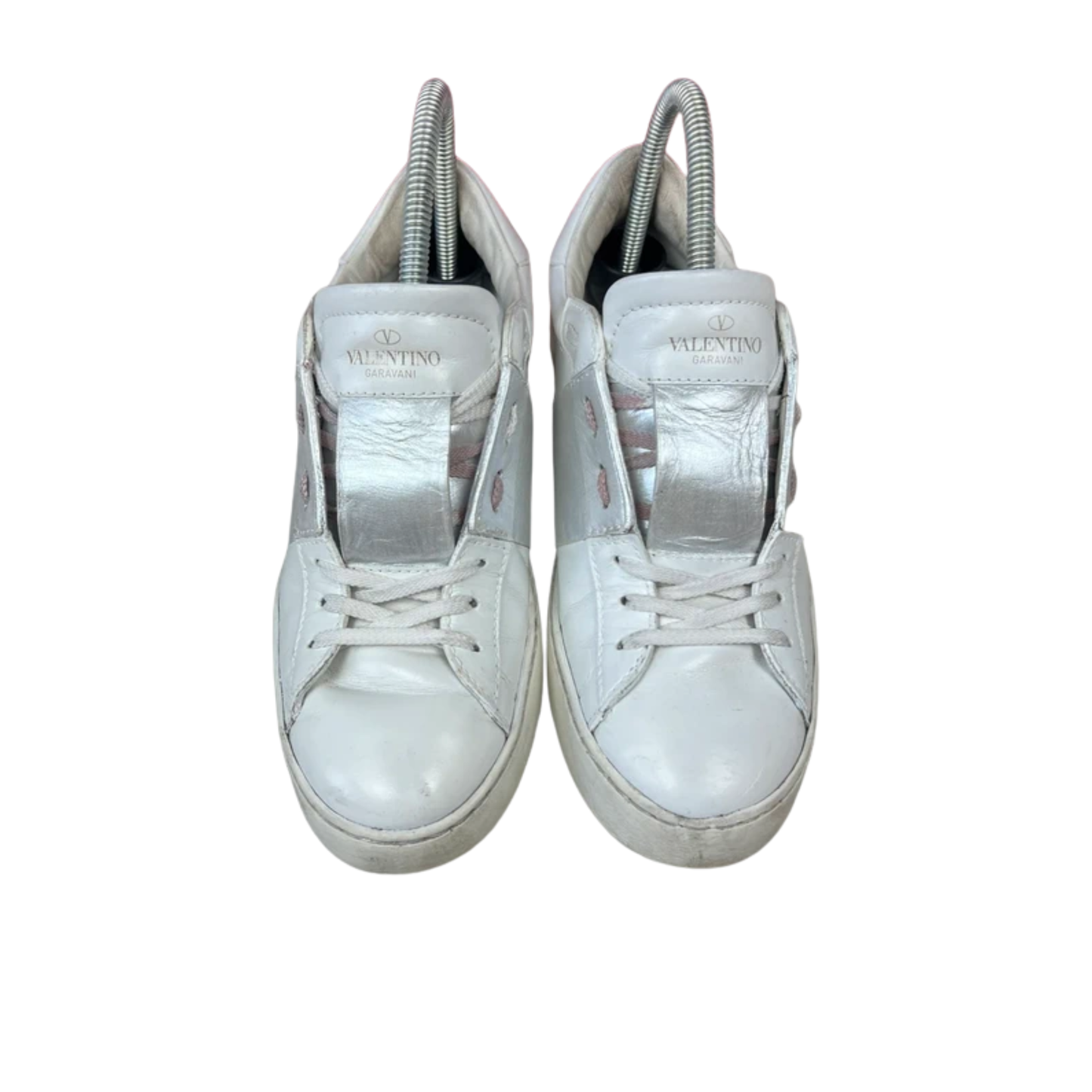 Valentino Open Sneakers (Silver) (Womens)