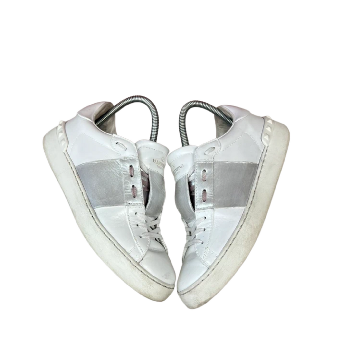 Valentino Open Sneakers (Silver) (Womens)