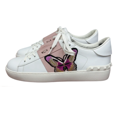 Valentino Garavani Rockstud Open Sneakers (Pink) (Butterfly) (Womens)