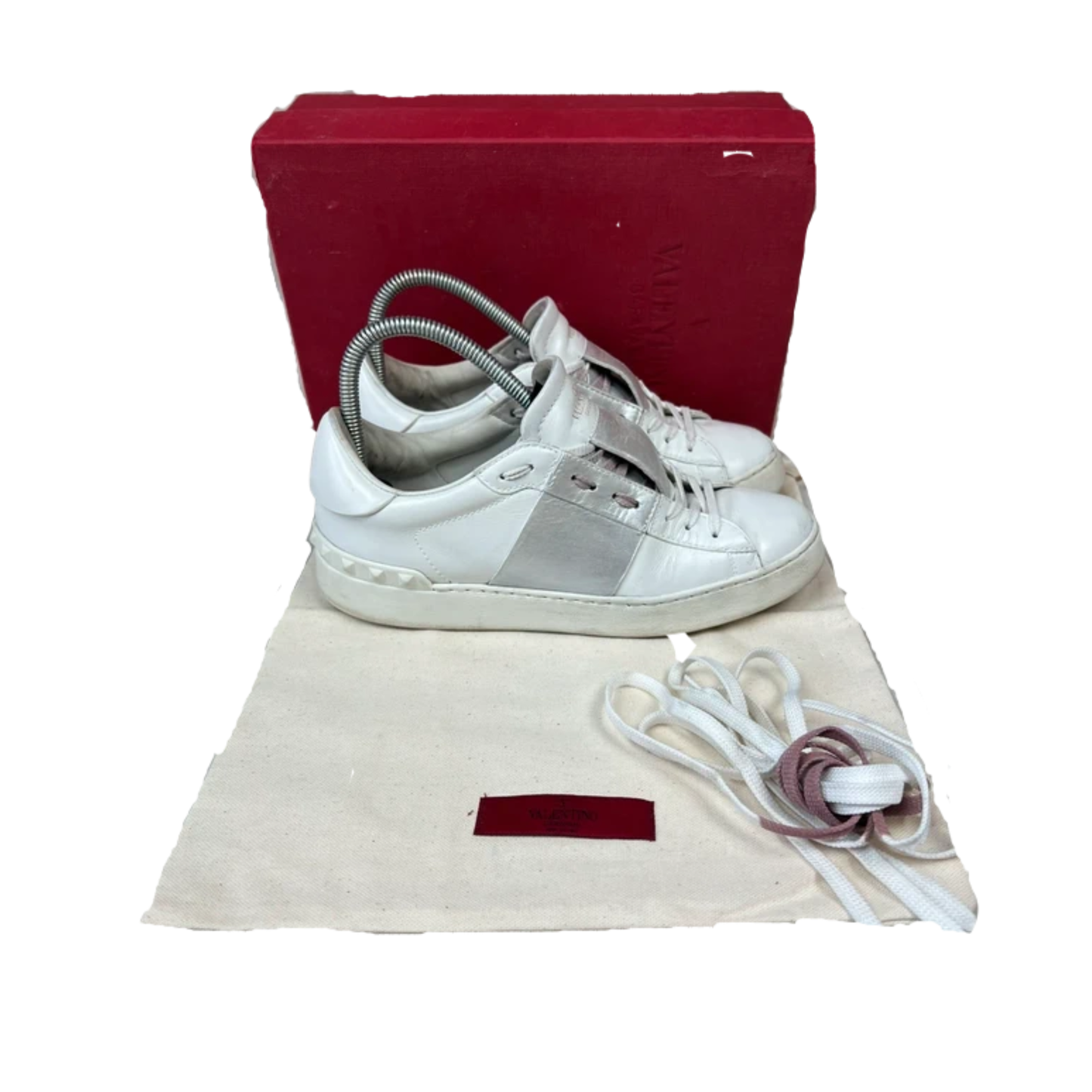Valentino Open Sneakers (Silver) (Womens)