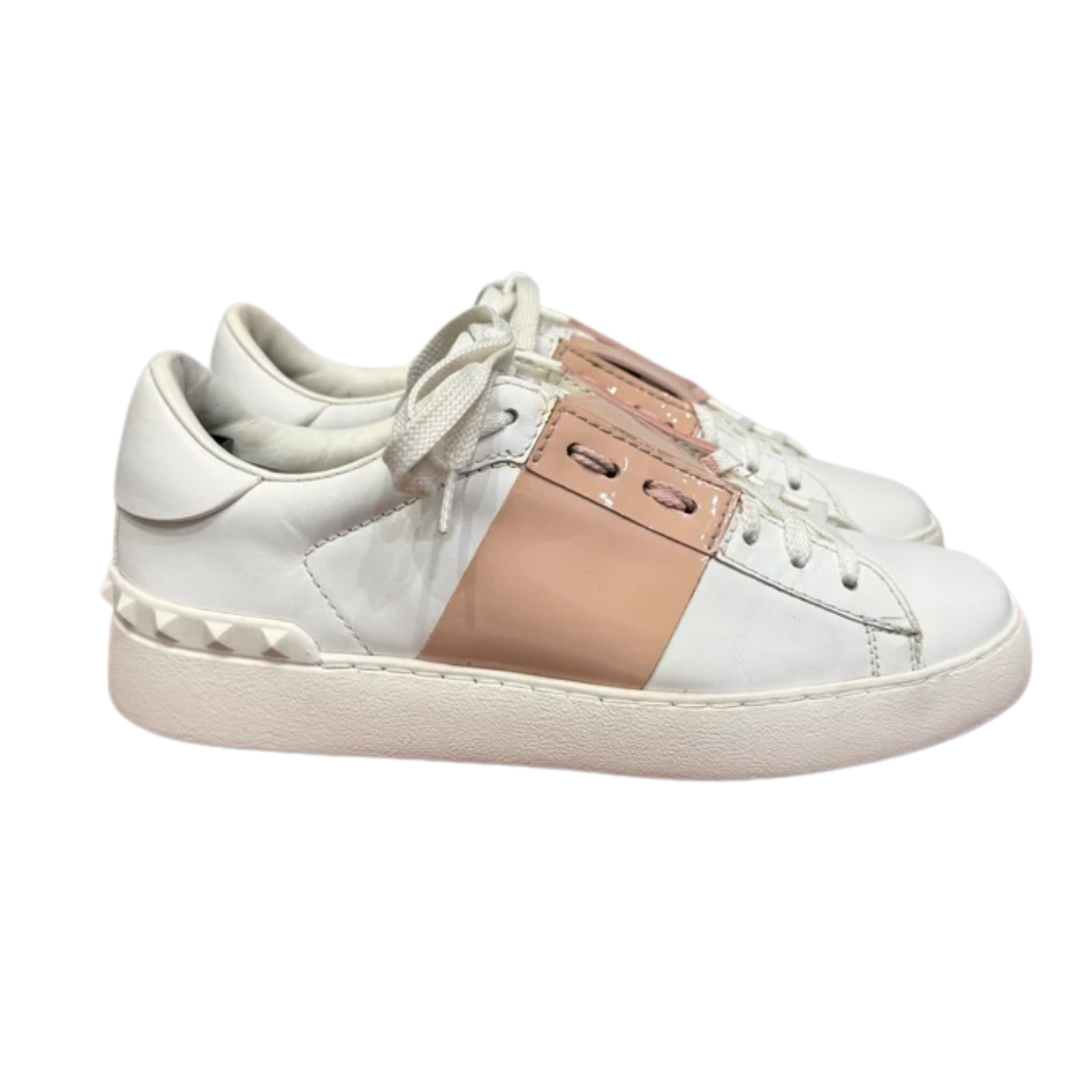Valentino Garavani Rockstud Open Sneakers (Pink) (Womens)