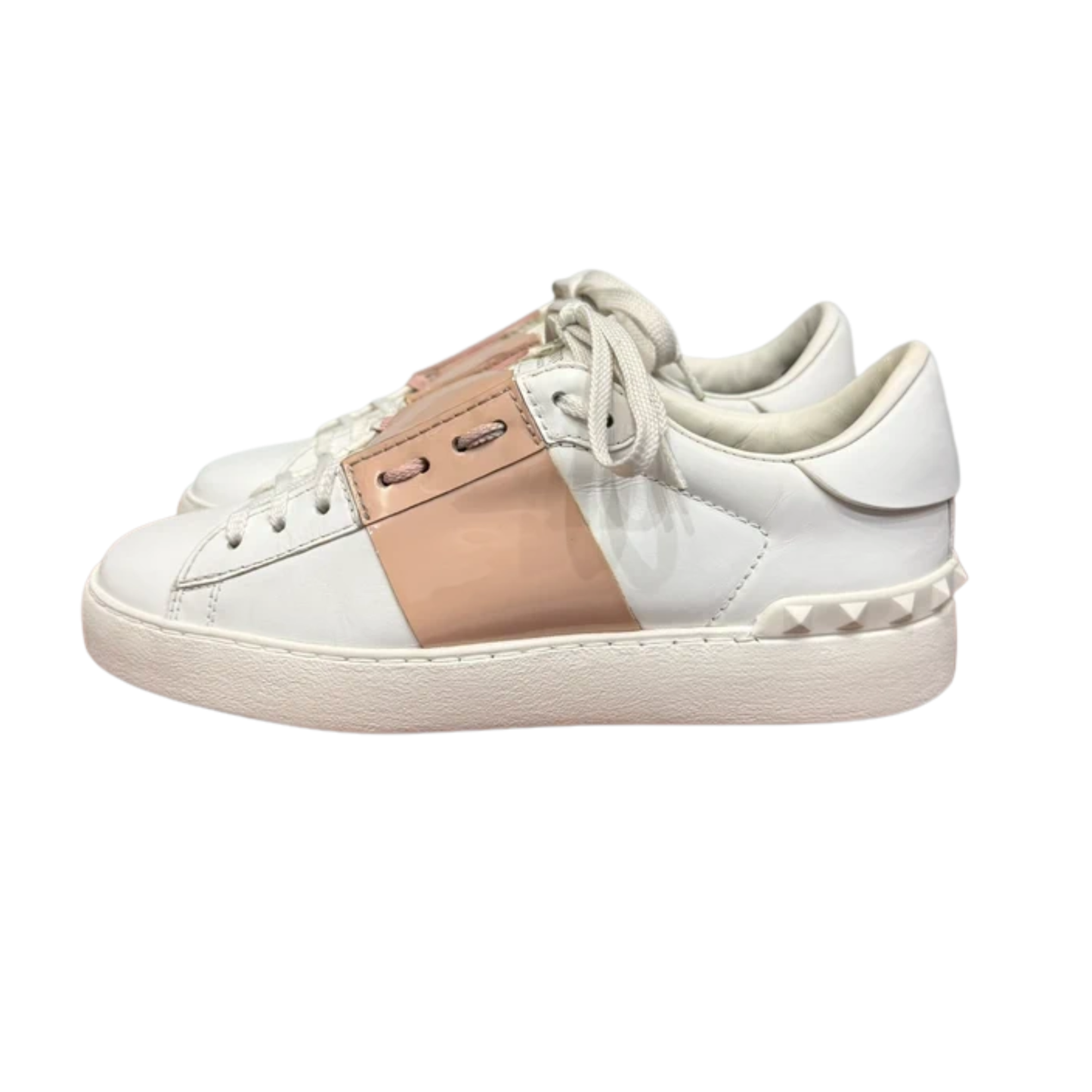 Valentino Garavani Rockstud Open Sneakers (Pink) (Womens)