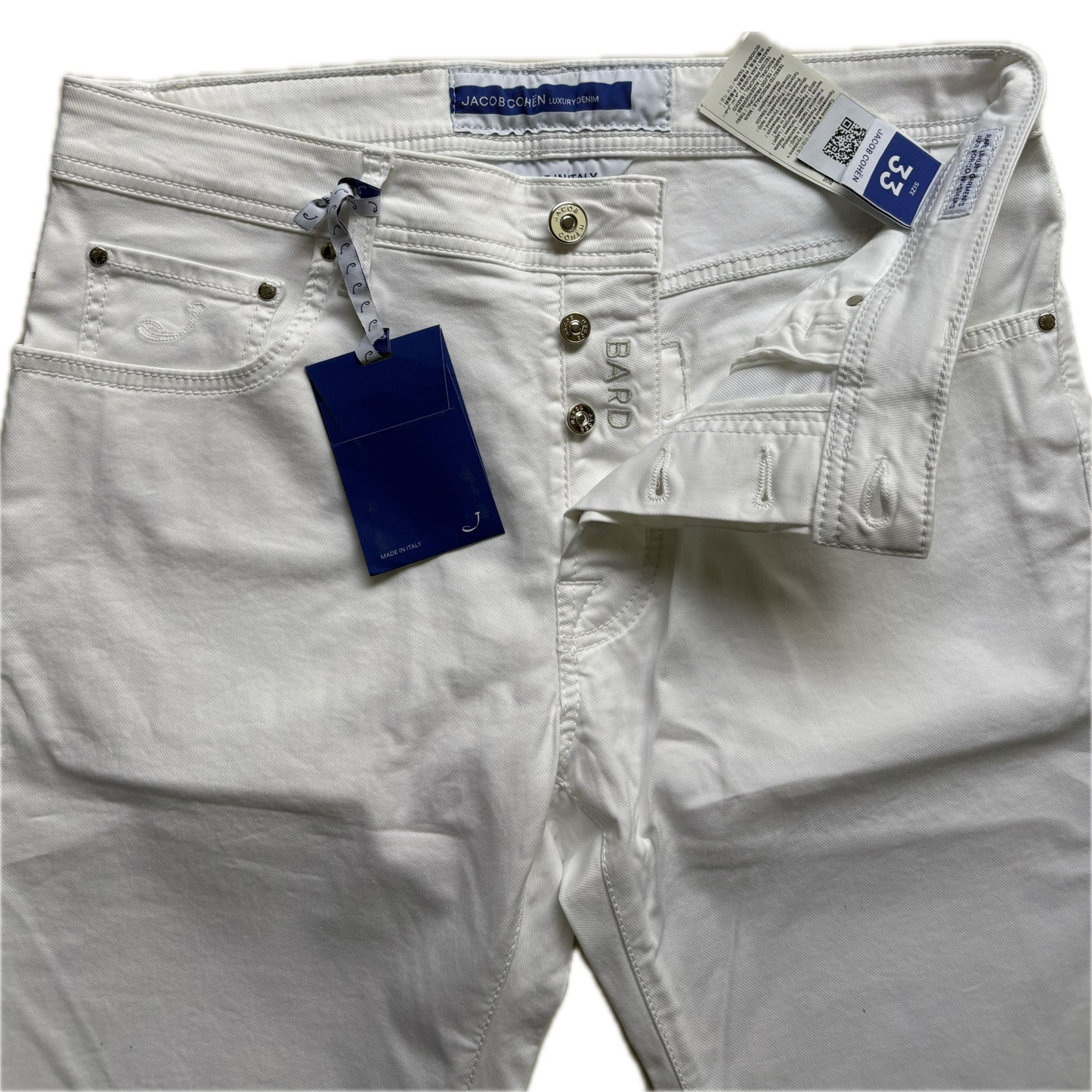 Jacob Cohën Bard Slim Fit Jeans (White) (New)