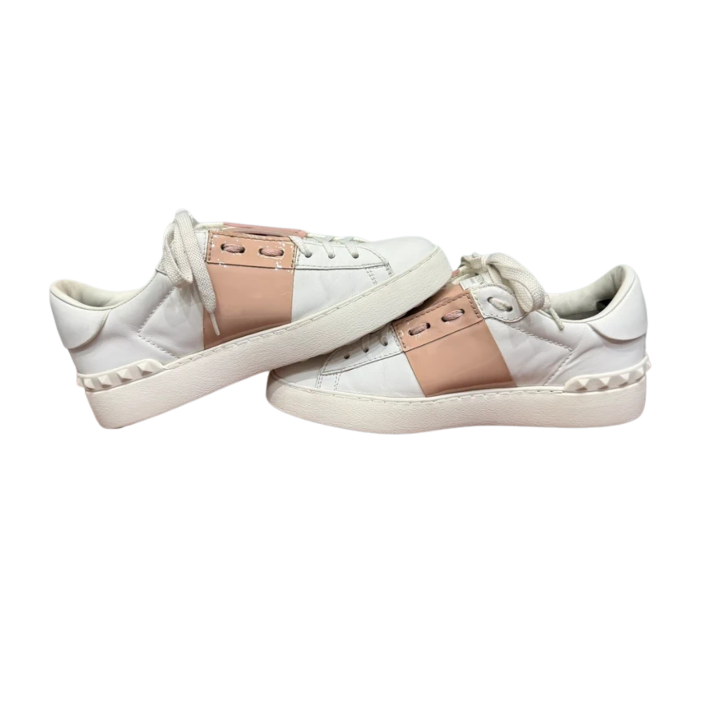 Valentino Garavani Rockstud Open Sneakers (Pink) (Womens)