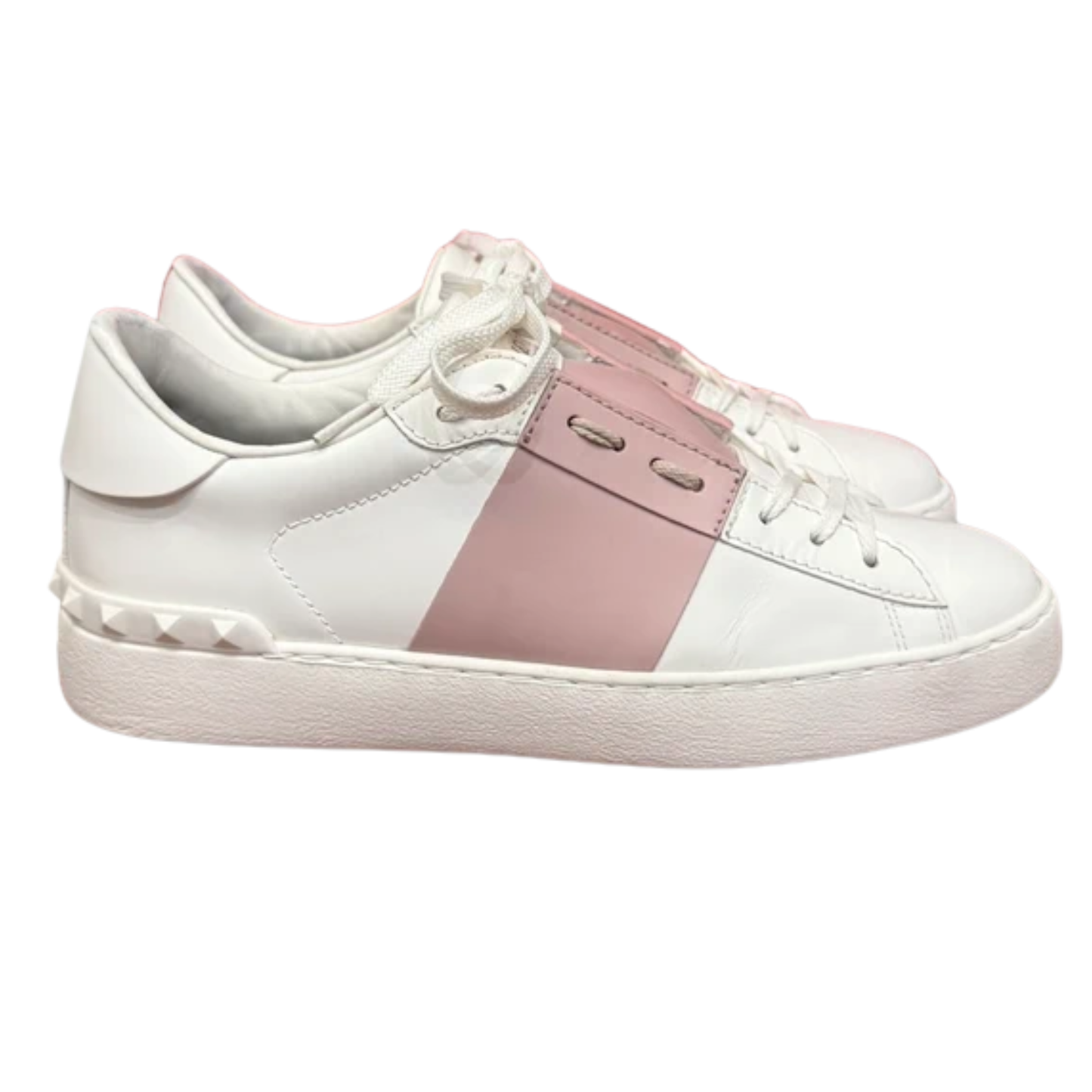 Valentino Garavani Rockstud Open Sneakers (Pink) (Womens)