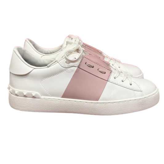 Valentino Garavani Rockstud Open Sneakers (Pink) (Womens)