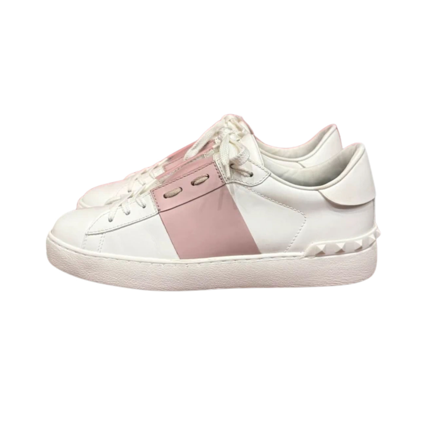 Valentino Garavani Rockstud Open Sneakers (Pink) (Womens)