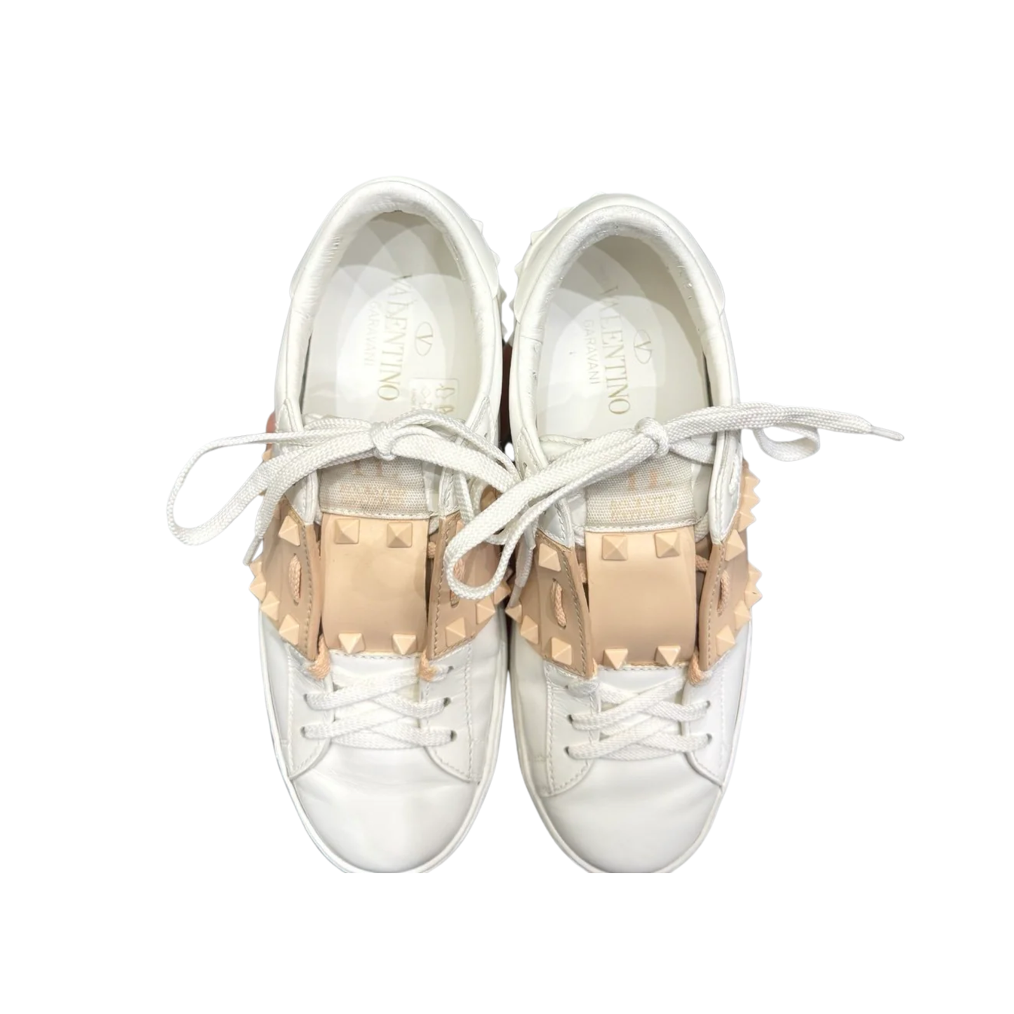 Valentino Open Sneakers (Beige) (Womens)