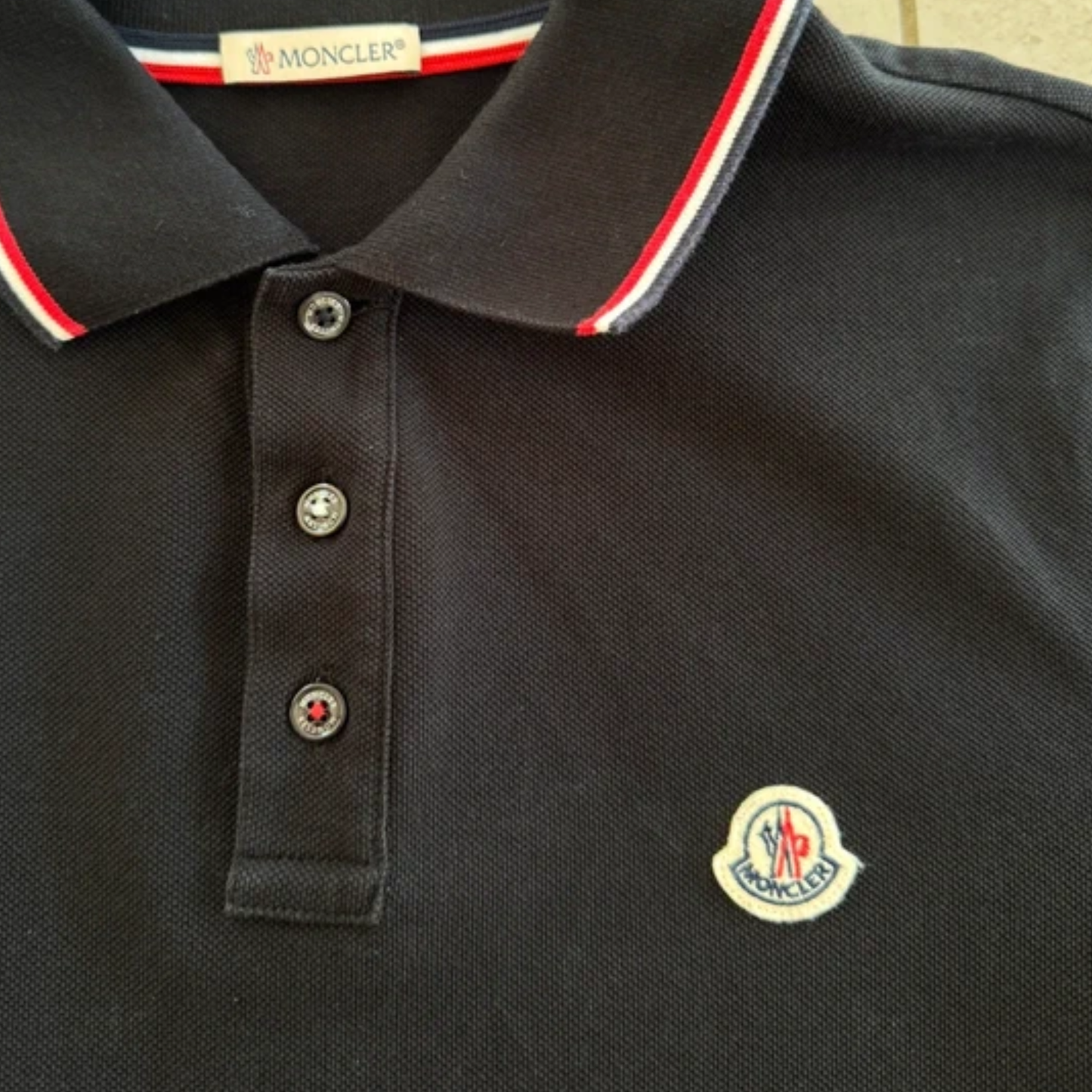 Moncler Maglia Polo Shirt (black)