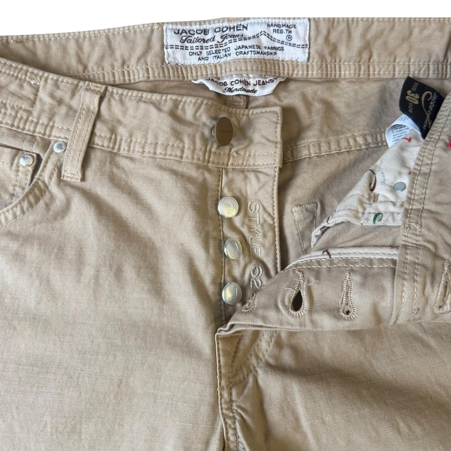 Jacob Cohën 622 Slim fit Jeans (Beige) (New)
