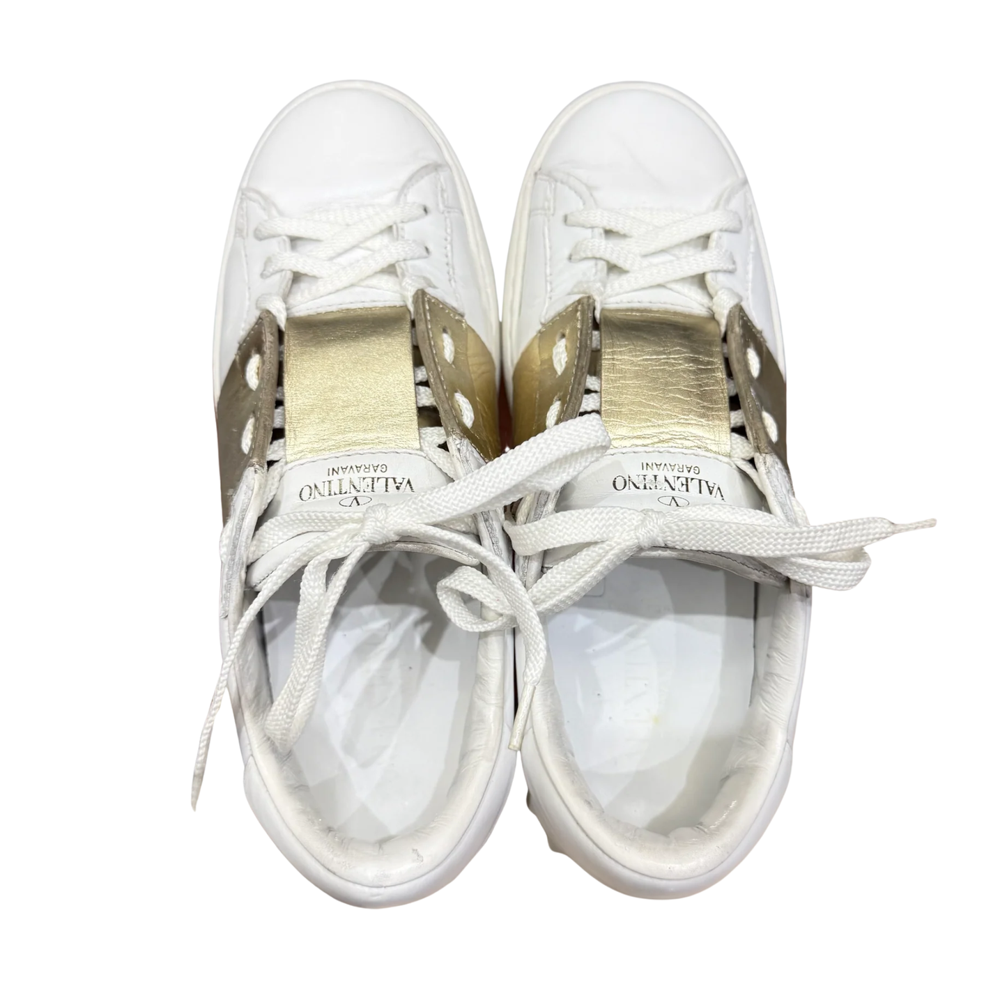 Valentino Open Sneakers (Gold) (Womens)