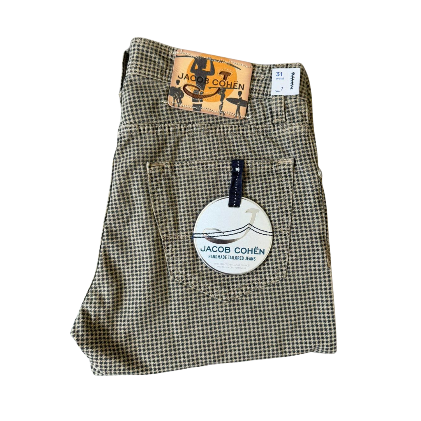 Jacob Cohën 622 Slim fit Jeans (Beige) (Black) (New)
