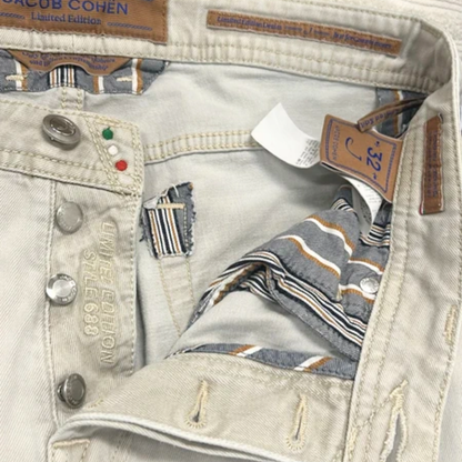 Jacob Cohën 688 LIMITED EDITION Slim Fit Jeans (White/Cream)