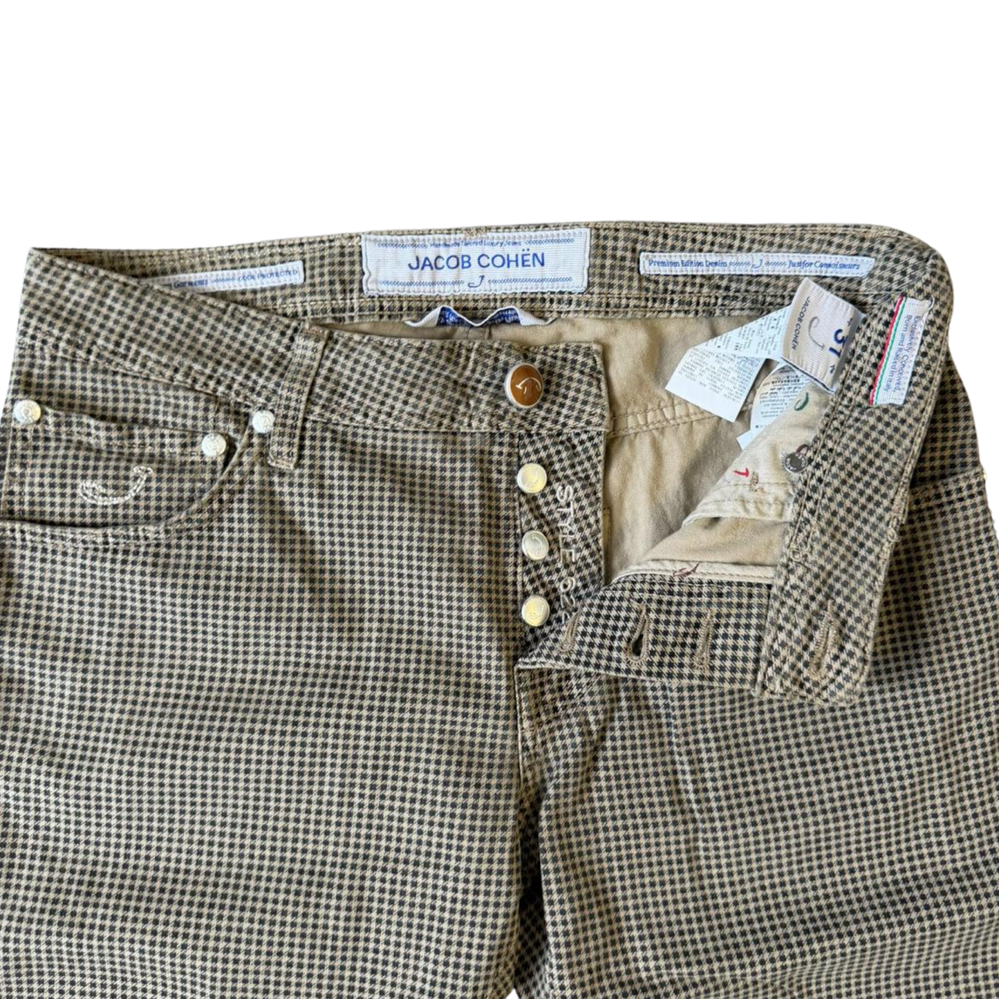 Jacob Cohën 622 Slim fit Jeans (Beige) (Black) (New)