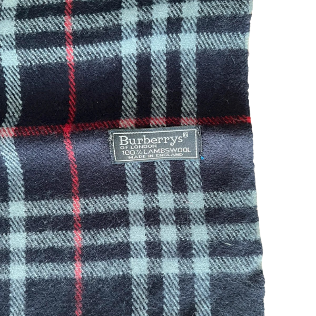Burberry Scarf (Navy) (Vintage)
