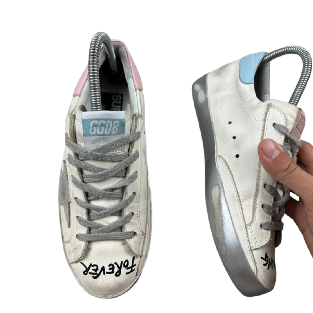 Golden Goose Superstar Sneakers (White Graffiti) (Women's)