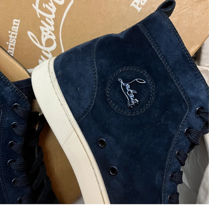 Christian Louboutin Louis High Top Sneakers (Navy)