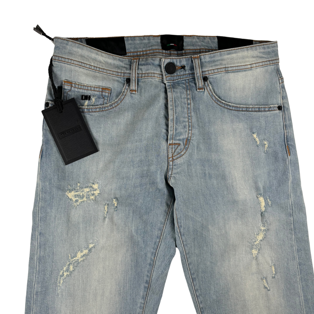 Tramarossa Distressed Slim-fit Jeans (Blue) (New)