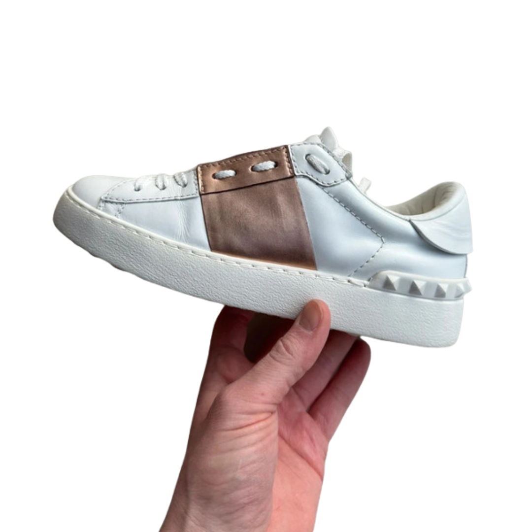 Valentino Garavani Open Sneakers (White Pink) (Womens)