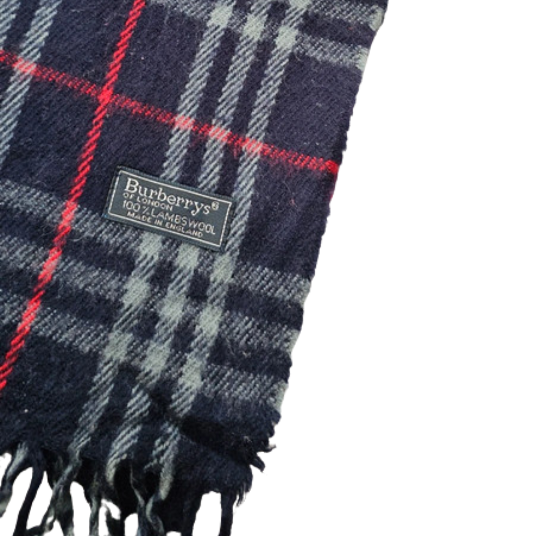 Burberry Scarf (Navy) (Vintage)