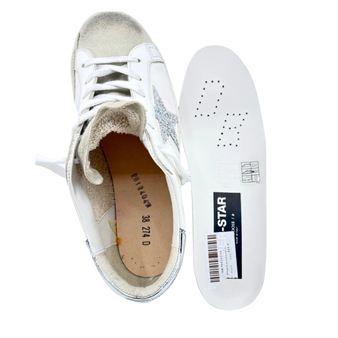 Golden Goose Superstar Sneakers (White Silver)