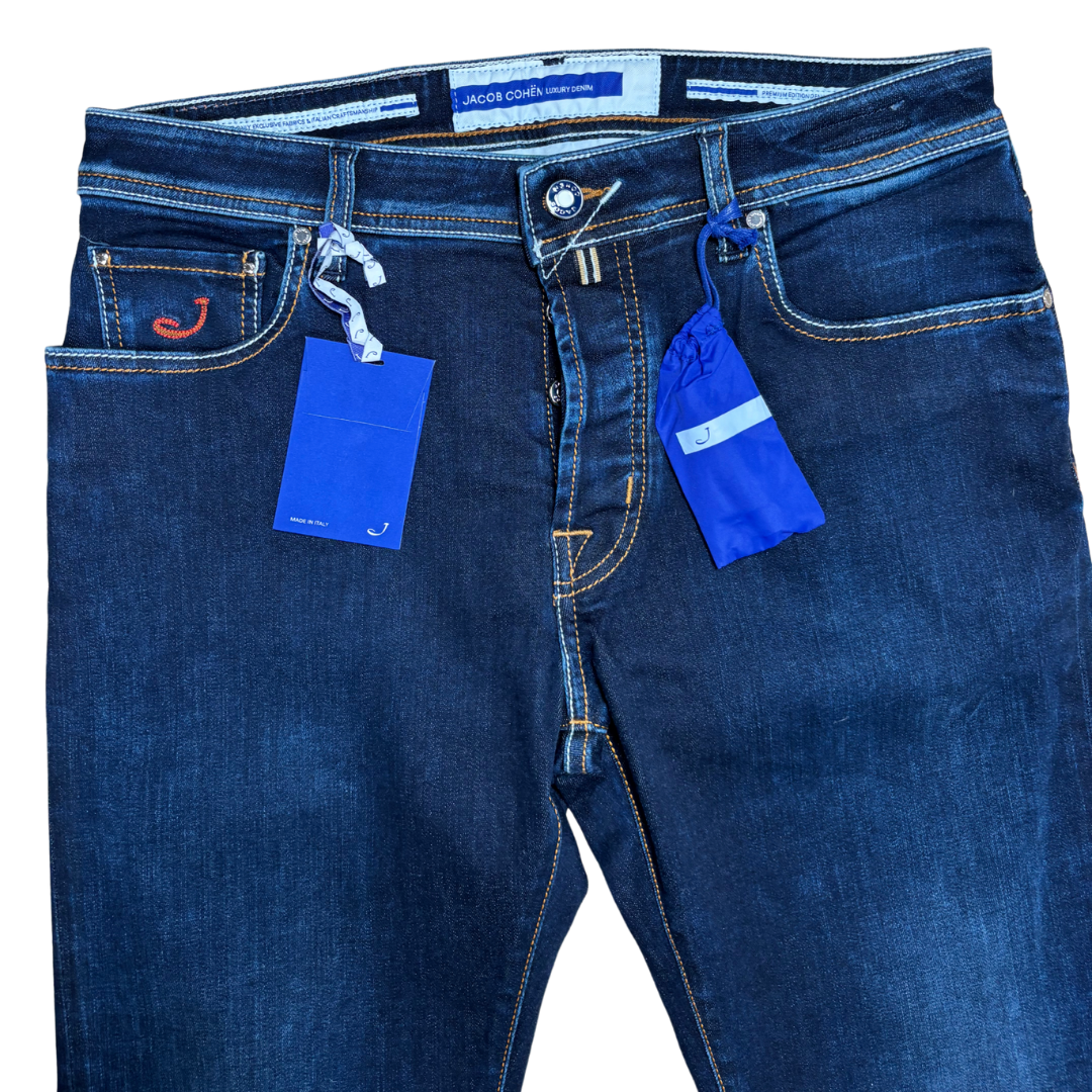 Jacob Cohën Bard Slim Fit Jeans (Navy) (New)