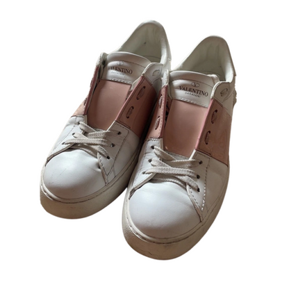 Valentino Garavani Open Sneakers (White Pink) (Womens)